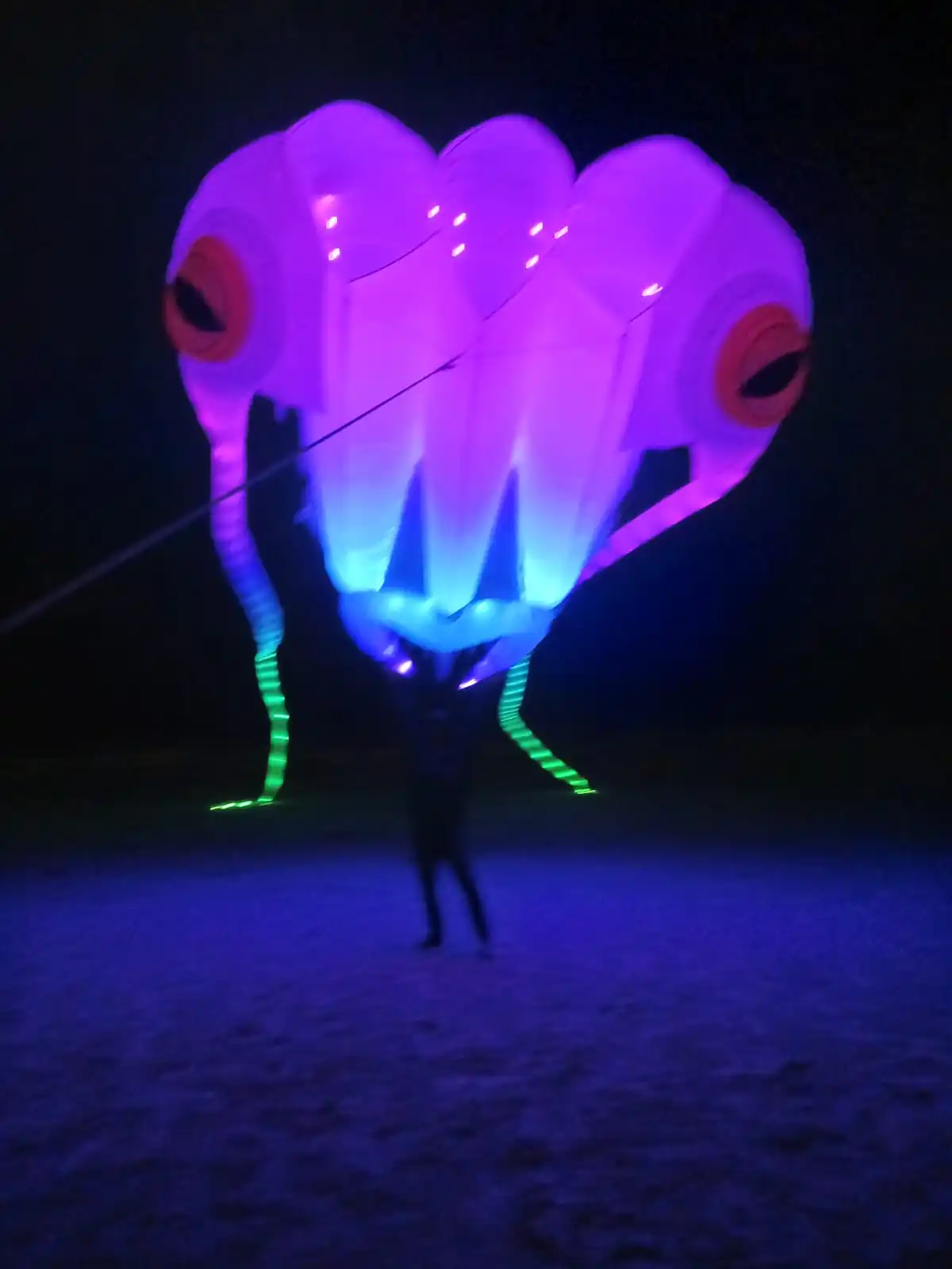 LED 32 square trilobite MLSshow Kite Pendant show kite Inflatable night  Kite 30d ripstop fabric with battery and remote control
