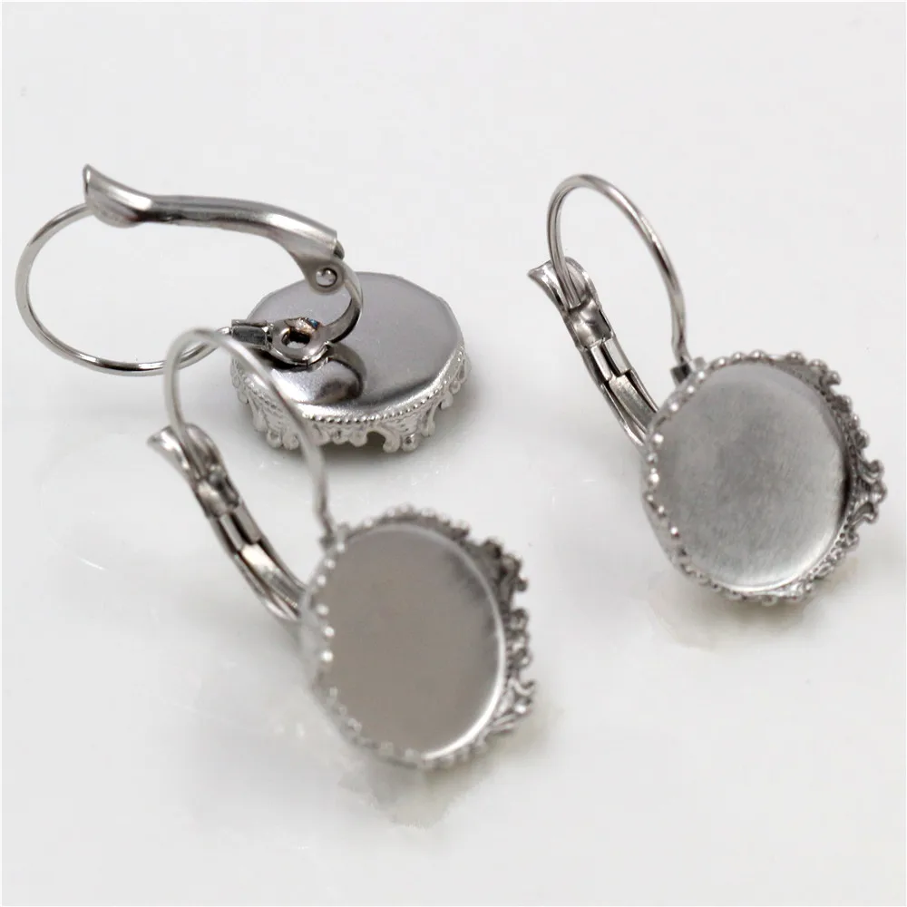 12mm 10 sztuk 7 kolory Plated korona styl kolczyki ćwieki, kolczyki puste/Base,Fit 12mm szklane Cabochons, przyciski — zdjęcie 6