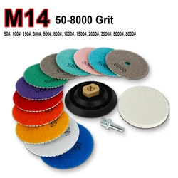 15Pcs 4 inch 50-8000 Grit Flexible Sanding Grinding Disc Wet Diamond Polishing Pads Ceramic Marble Granite Stone Tile Hand Tool