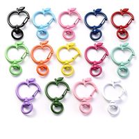 5pcs 25x36mm Fruit Hook Apple Shape Snap Buckles Keychain Lobster Clasps For Making Key Ring Hooks Handcraft Jewelry Accessories