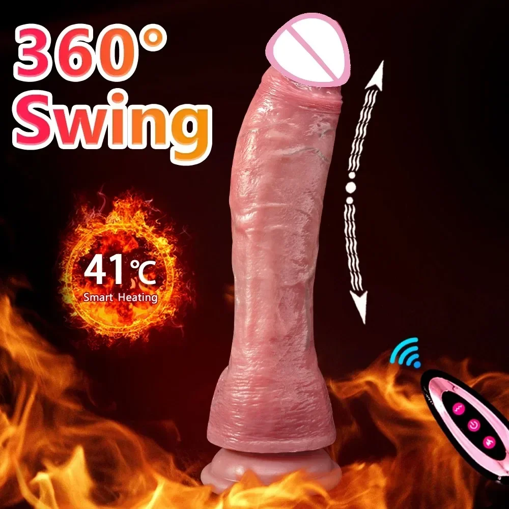 Realistic Remote Control Vibrating Dildo Telescopic Heating Big Penis for Female G-spot Vagina Massager Sex Toys for Women Adult