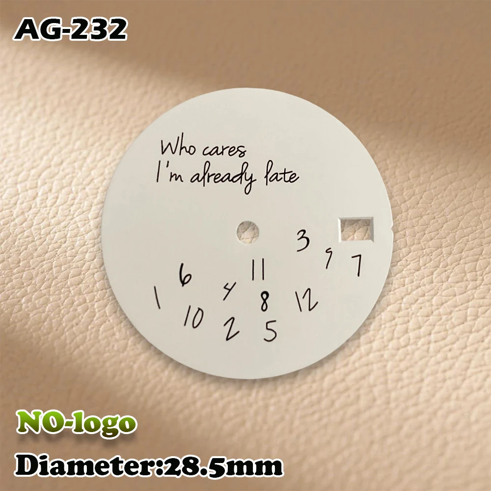 New 28.5mm Log Modified Watch Face Fits NH35/4R36 Movement Who Cares Lt's Already Late Watch Modification Accessories
