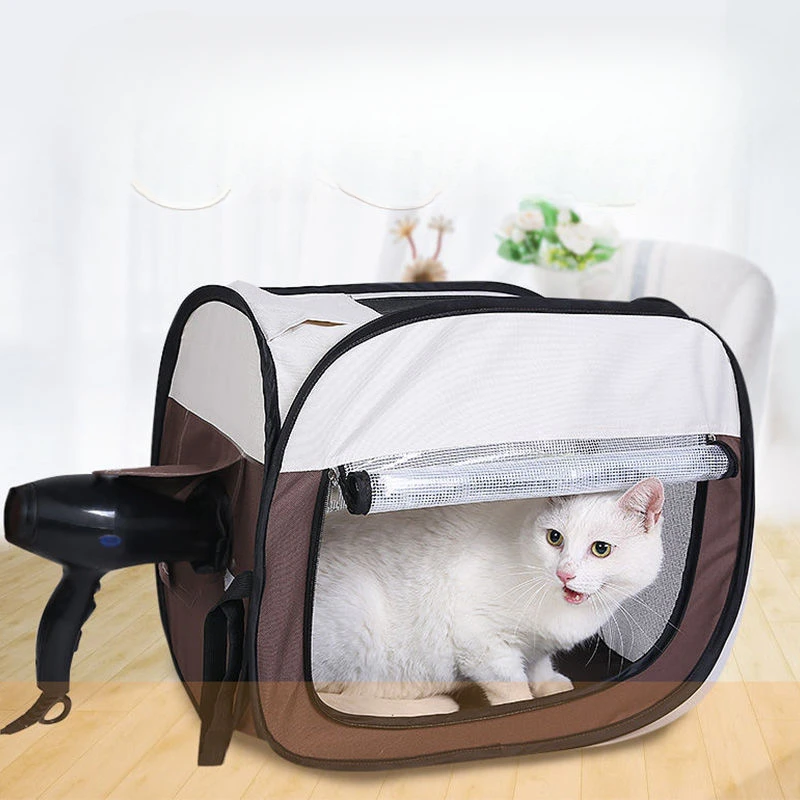 Pet Cat Dog Drying Box for Bathing Blow Drying Hair Blowing Household Use Silent Automatic Folding Thickened Breathable