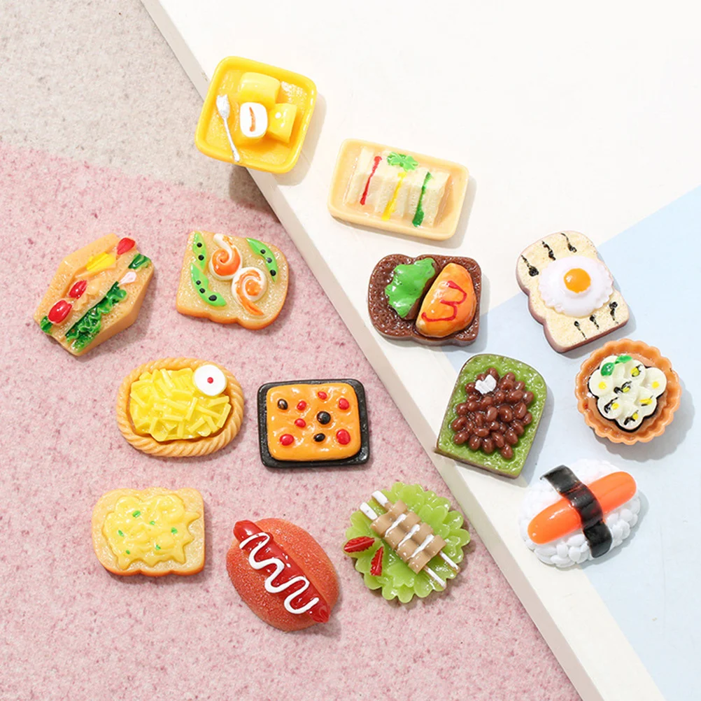 15 個のリアルな樹脂食品ミニフェイクフードハウスキッチンディスプレイミニチュア装飾小道具ごっこ遊び教育ツール