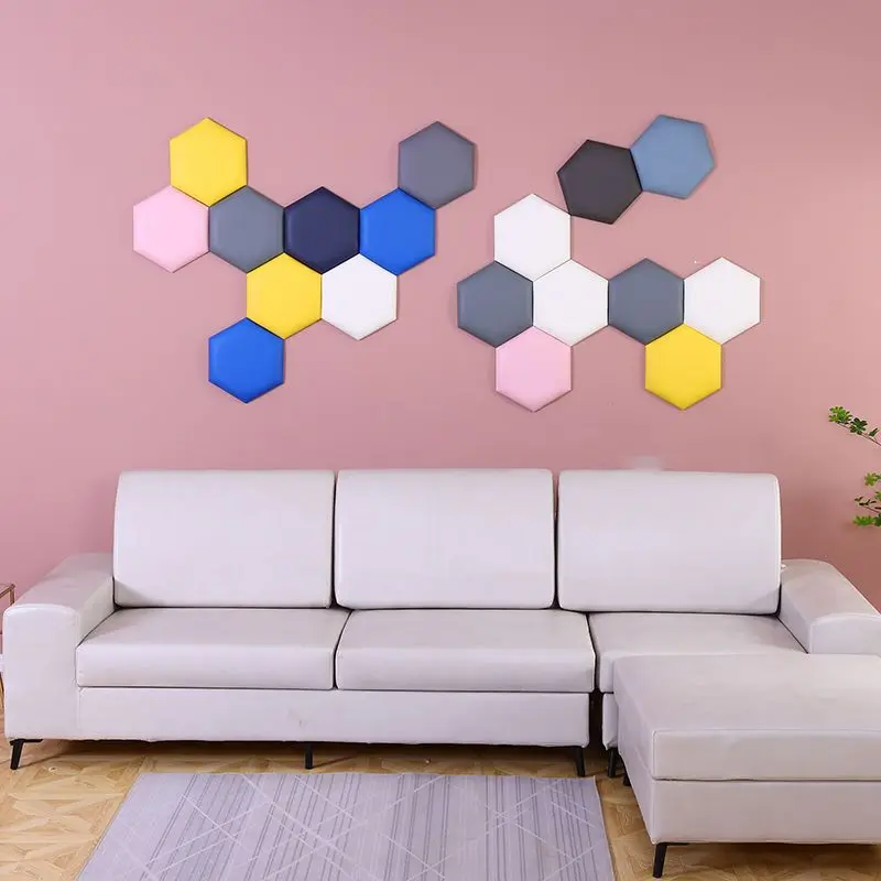 Hexagon Adhesive Bed Headboard Nordic Style Kids Room Decor Head Board 90 135 145 150 160cm Cabecero Cama Tete De Lit Wall Panel