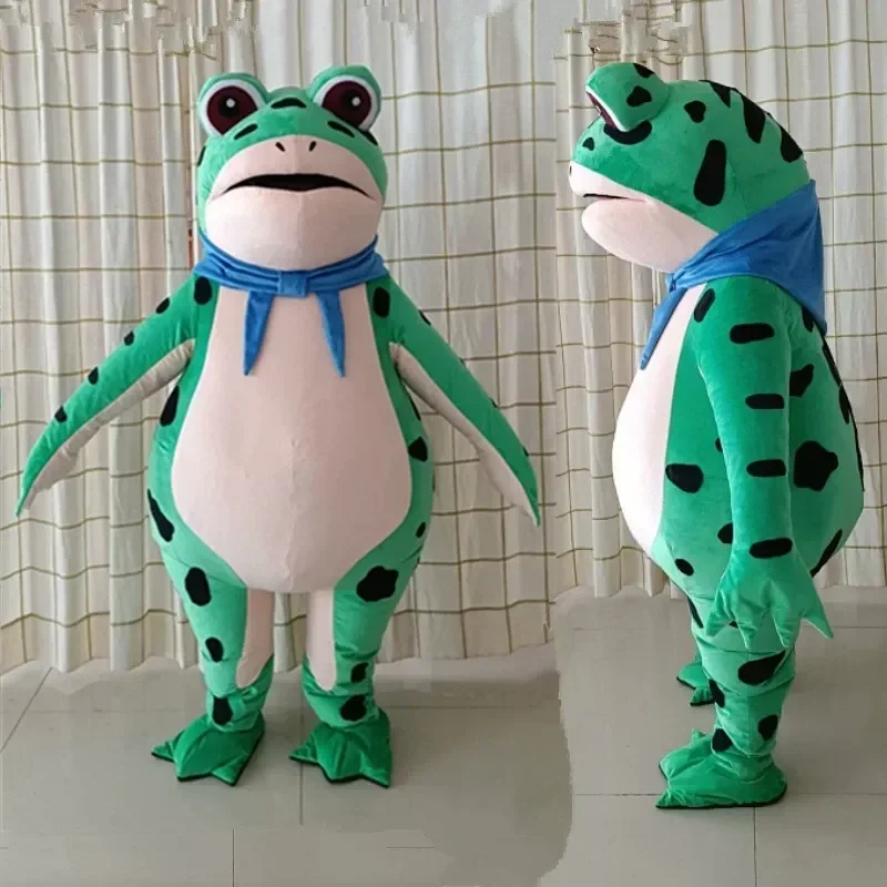 Simbok Lustiges Frosch-Puppenkostüm, Propaganda-Maskottchen, Cartoon-Anime-Kleidung für Halloween-Osterpartys für Erwachsene