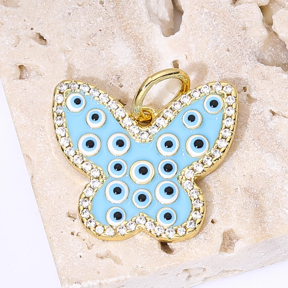 Juya Handwerk Bunte Emaille Anhänger Hausschuhe Hamsa Fatima Türkische Griechische Bösen blick Charms Für DIY Mode Schmuck Machen – Detail 29