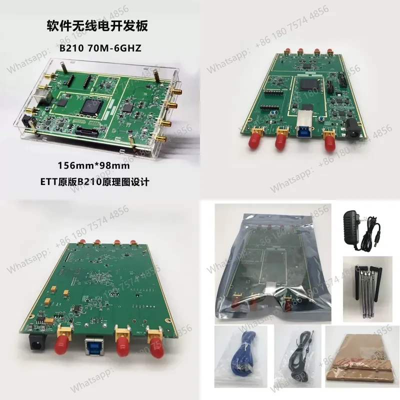 for Software Radio Development Board Platform B210 70MHz to 6GHz SDR GNURadio Full Duplex Quad