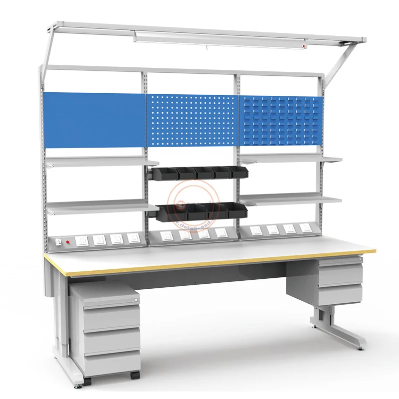Modular ESD Dissipative Anti-Static Workbench Storage Drawers for Warehouse Use Engine Handling Cold Rolled Steel Worktable