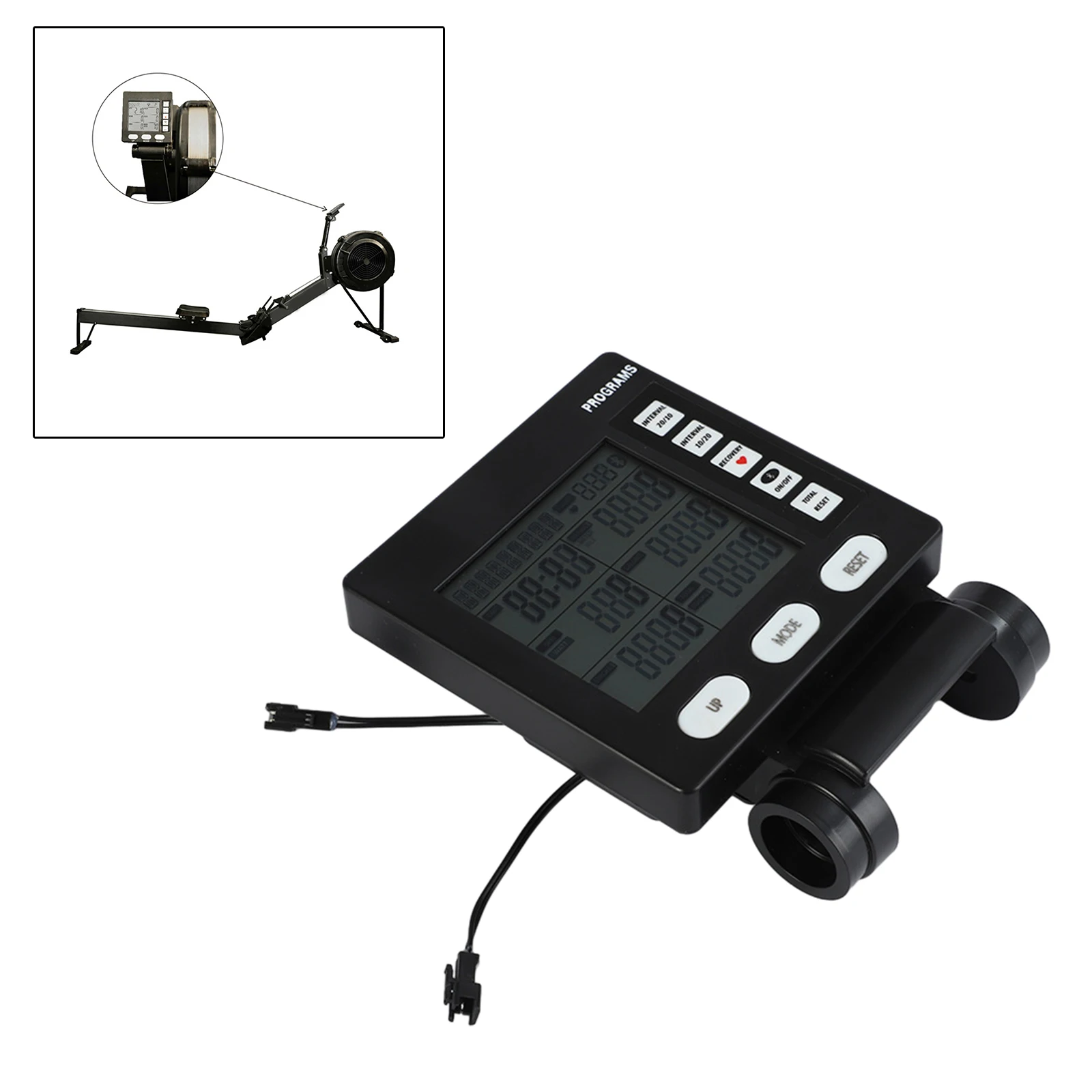 

Rowing Machine Counter Replacement Monitor Speedometer for Strength Training Apparatus Gym Home Exercise Bike Rowing Device