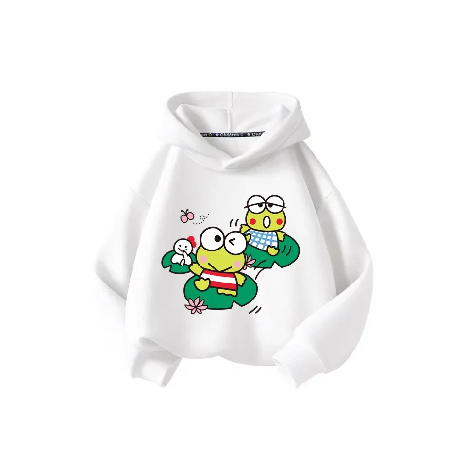 New Fall/Winter 2024 Baby clothing for girls Hello Kitty hoodie Sanli Ou Keroppi Children\'s hoodie top for children