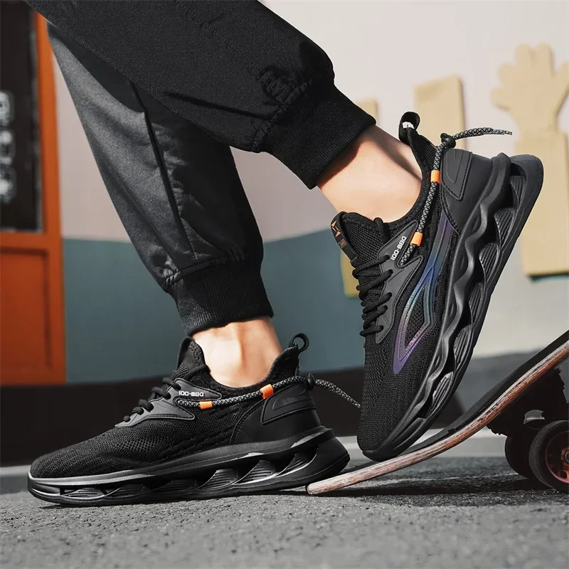 

Мужская обувь, повседневные кроссовки, нескользящие дышащие кроссовки с сеткой, теннисные уличные баскетбольные спортивные теннисные туфли, Zapatos De Hombre