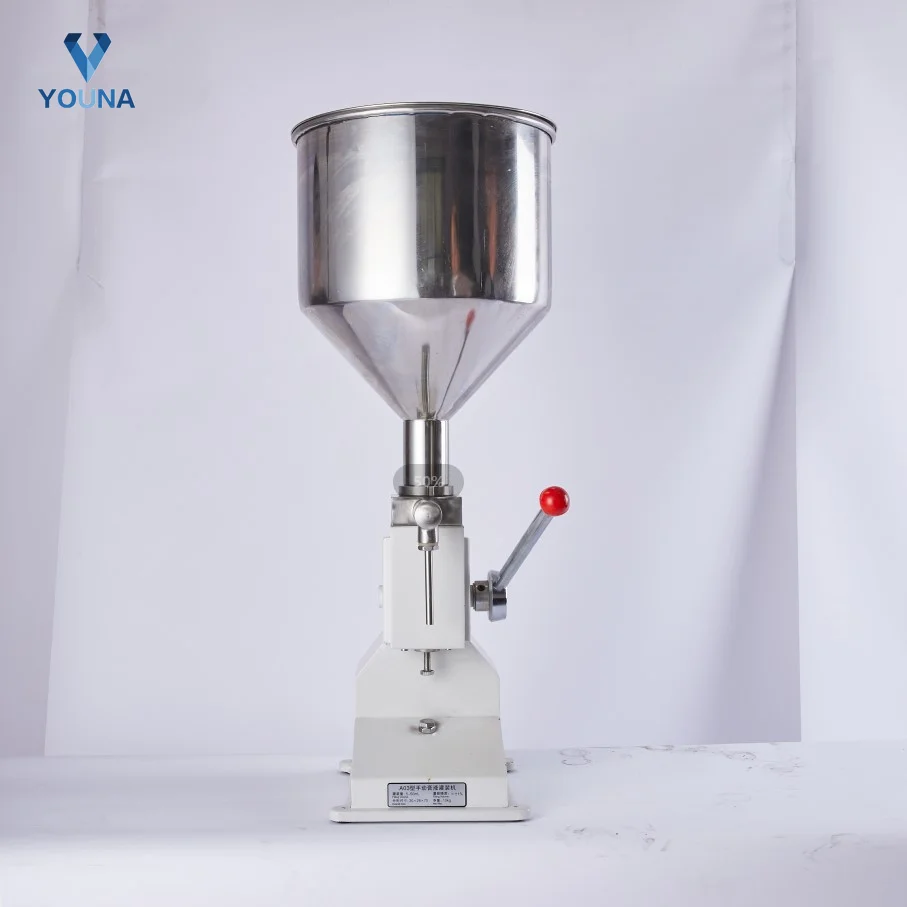 

AO3 Low Price Small Bottle Hand Operate Filler Viscous Liquid Honey Cream Nail Polish Paste Manual Filling Machine 5-50ml