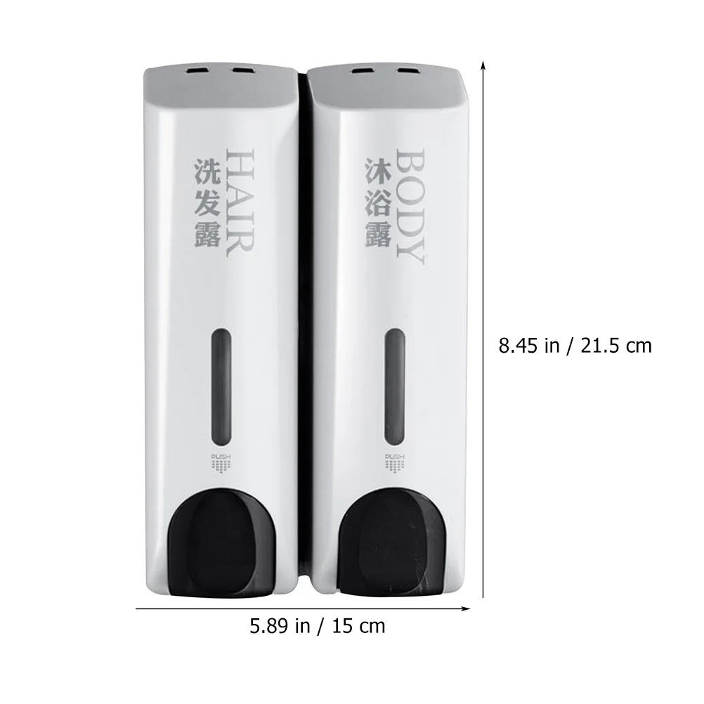 

Wall-Mounted Soap Dispenser Plastic Press Type Easy Use for Home Hotel Liquid Soap Shampoo Lotion Bathroom