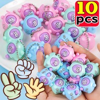 1/10Pcs New Key Chains Rock Paper Scissors Guessing Egg Keyring Kids Birthday Wedding Party Guest Gifts  Bag Car Funny Keychain