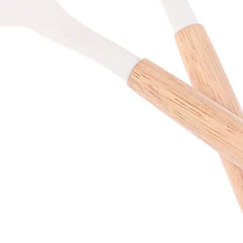 Espátula de silicona con mango de madera, espátula para ollas de alta temperatura, espátula para freír, cuchara para sopa, cuchara de cocina para el hogar, espátula para freír