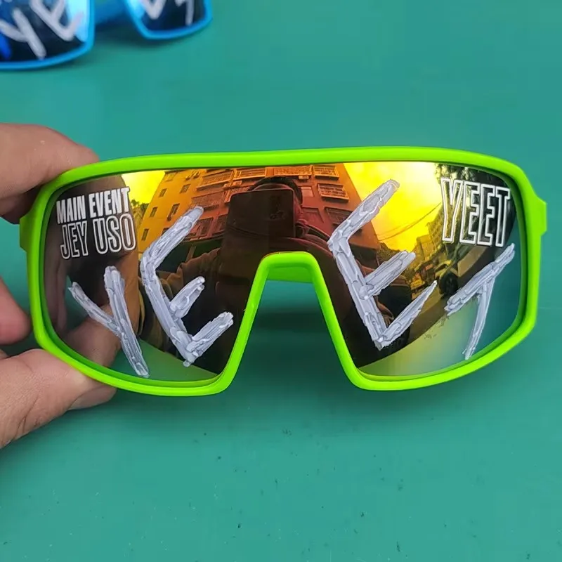 Jey Uso Yeet Sports Shades Glasses Bloodline USOS RARE RED Sunglasses Motorcycle glasses