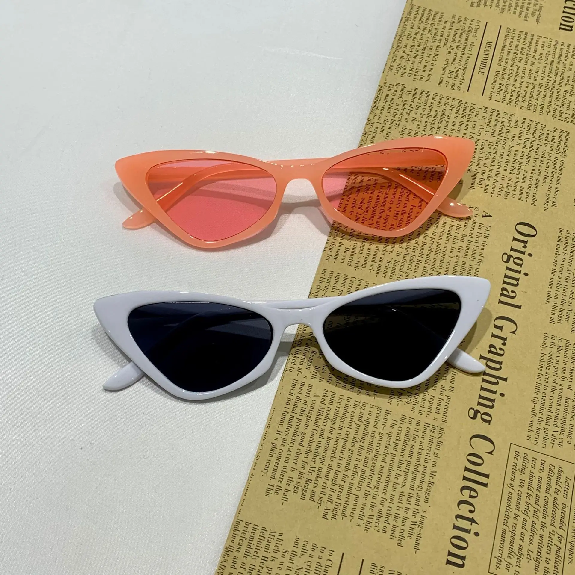 Small Frame Vintage Square Sunglasses Women Men Cat Eye Sun Glasses Eye Glasses Goggle Square Male Female Triangle Sunglasses