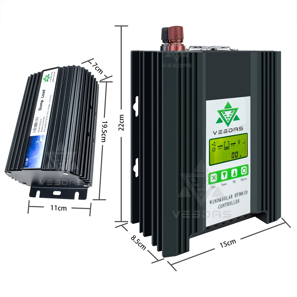 MPPT 2500W 48V Boost & Buck Wind-Solar-Hybrid-Controller Wind 1000W & Solar 1500W Bestes Wärmeableitungsdesign mit LCD-Display – Detail 15