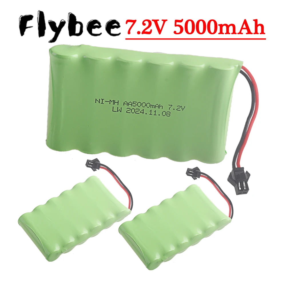 7.2V NI-MH 5000mAh AA Battery For Tanks Robots Gun Rc toys Cars Upgraded 3000mah Batteries Pack For Rc Boat Rechargeable Battery