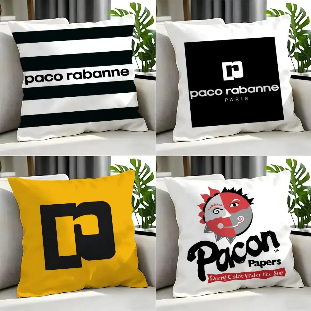 Funda de cojín con fragancia Paco Rabanne, juego de fundas de cojín de 4 piezas, 50x50, 45x45, 40x40, funda de almohada decorativa para sofá, decoración del hogar