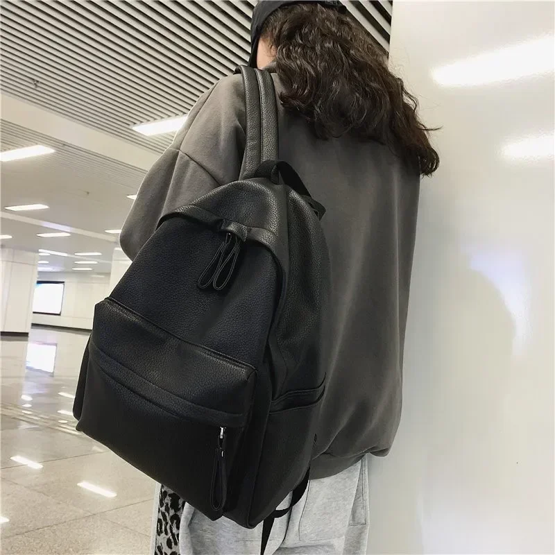 

PU Leather Travel Women Backpacks New Fashion Backpack Laptop Shoulder Bag College Student Book School Bags for Teenage Girls