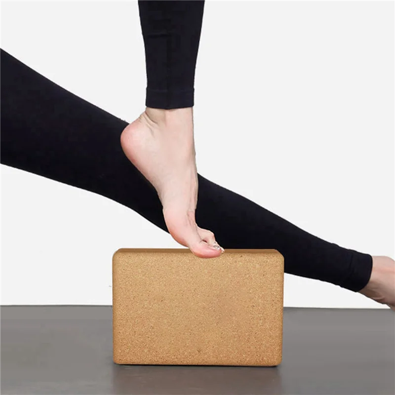 

2X Cork Yoga Block Gym Blocks Cork Yoga Brick Exercise Stretch Body Shaping Yoga Blocks Fitness Yoga Accessories B