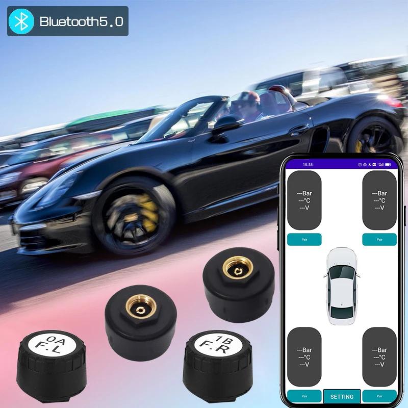 

Система 5,0 для авто Motorola, TPMS, Android, IOS, Bluetooth, 8,0-панель, светодиодный дисплей, внешний датчик давления в шинах