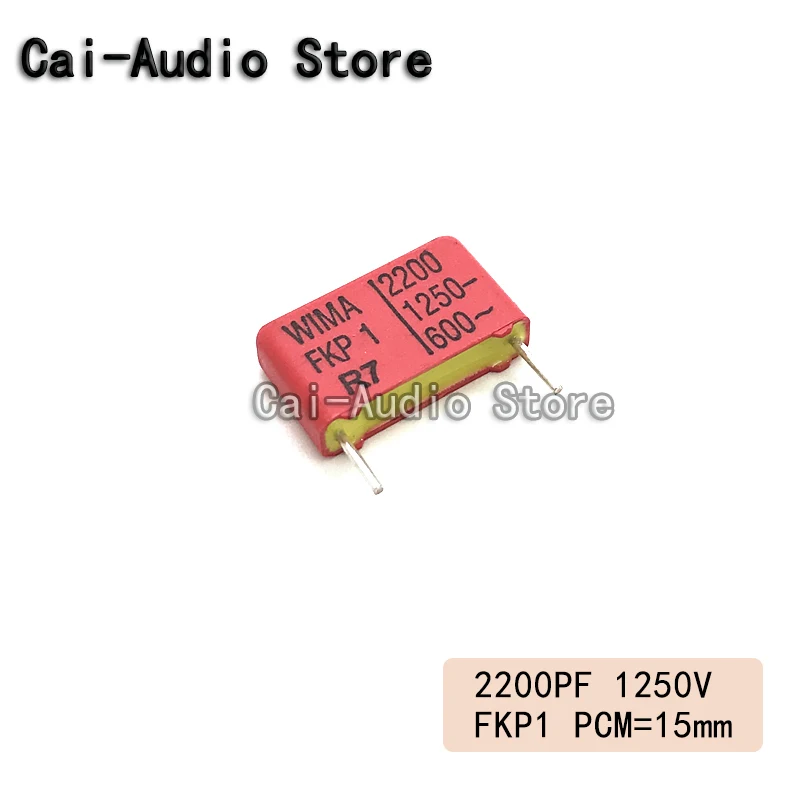 2PCS/5PCS/10PCS/Lot Brand NEW Germany WIMA FKP1 1250V 2200PF 1250V 222  0.0022UF Film Capacitor 1250v2200pf 222 Pitch 15mm 10%