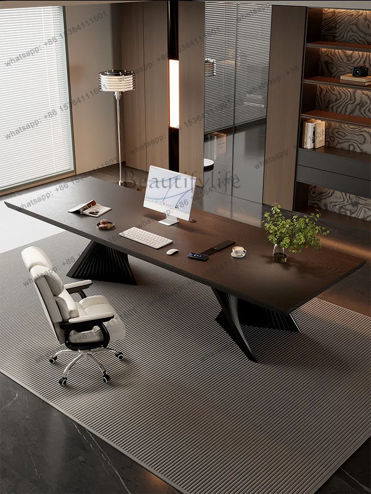 Solid wood young boss desk business reception negotiation table 2026 new high-end