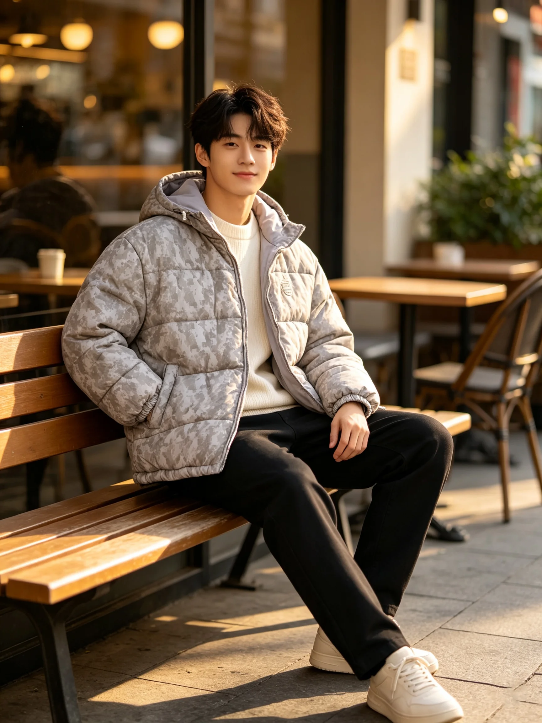 American street casual lazy style autumn and winter loose slimming couple's warm cotton jacket