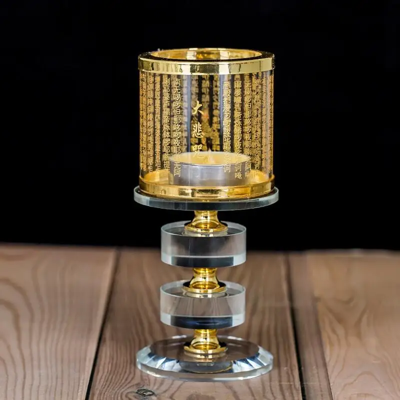 Holder Household Candle Holder Ornaments Tibetan Crystal Butter Lamp Buddha Lamp