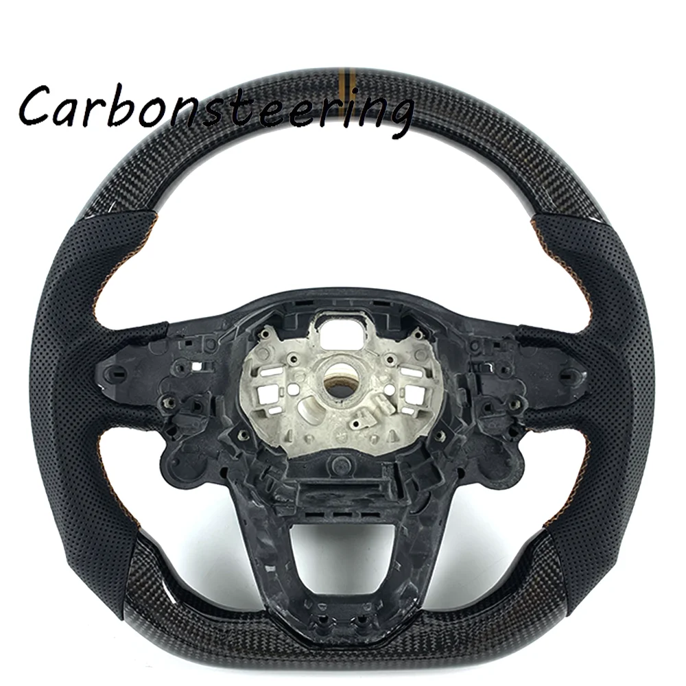 Accessories for SEAT Carbon Fiber Custom Car Steering Wheel for SEAT Leon MK4 CUPRA Leon Sportstourer Formentor VZ D-Shape Style