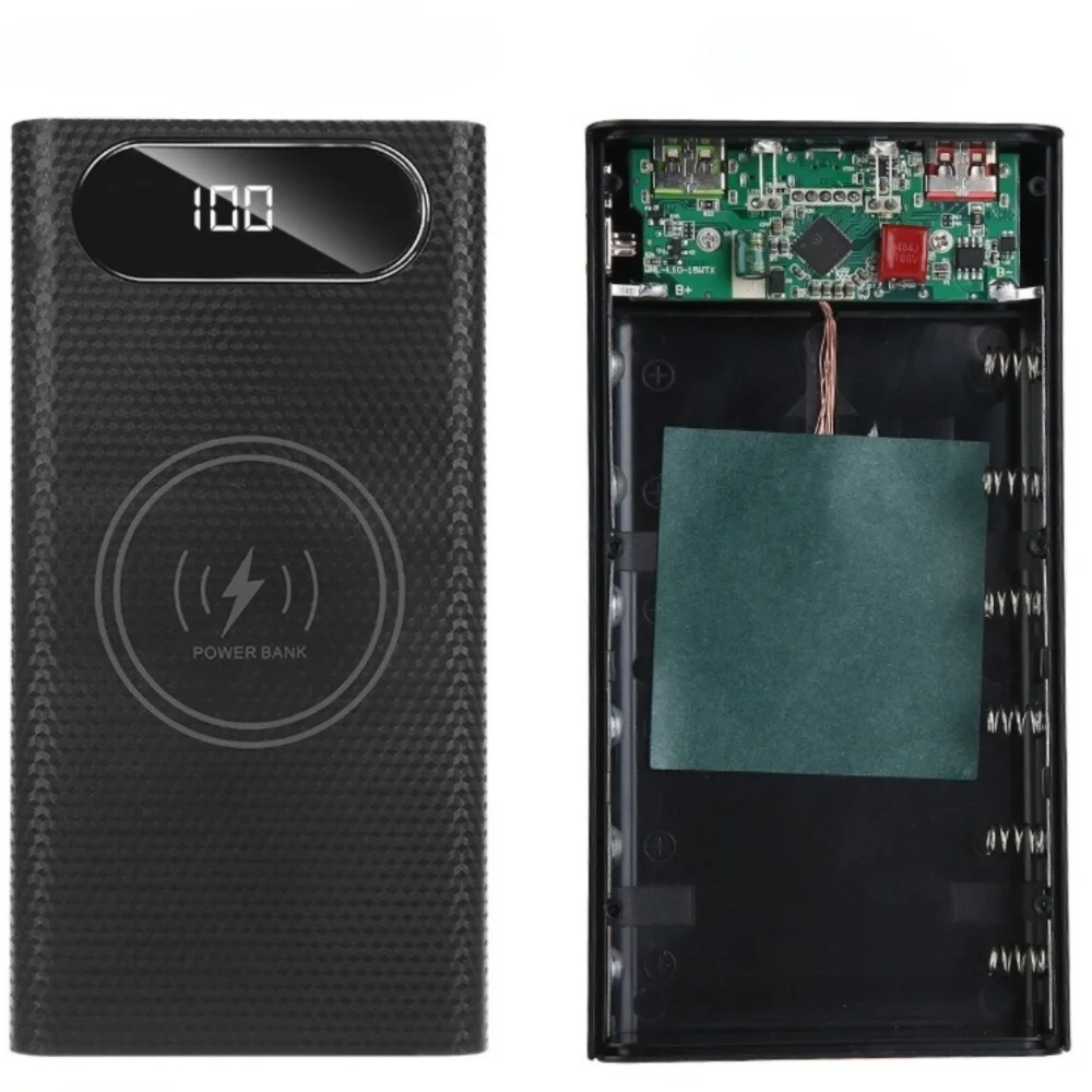 Plastic Power Bank Case QC3.0 Fast Charging 22.5W Fast Charging Battery Power Bank Solderless Design
