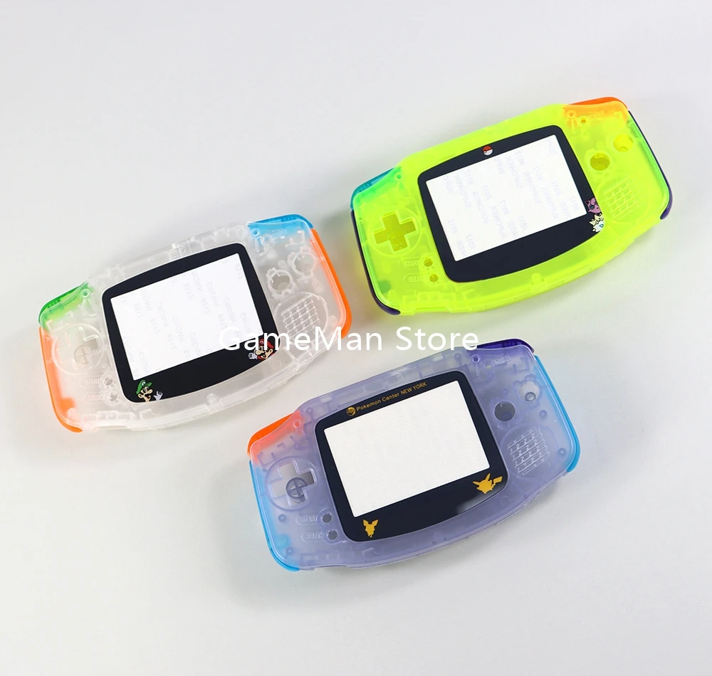 1set For Game Boy Advance GBA Console Dreamy Full Set Housing Shell Color Rubber Pads Button Screen Lens screws FOR GBA Dream