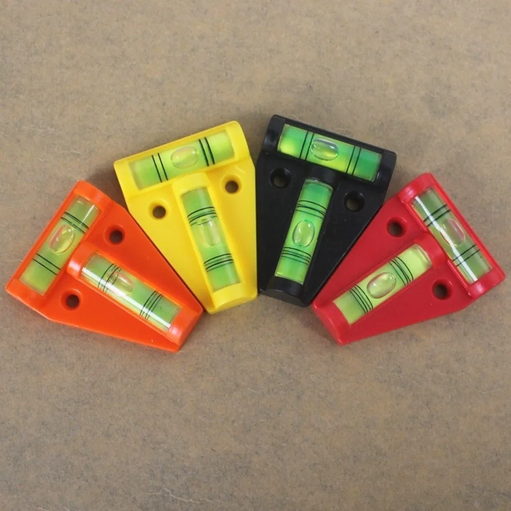Plastic Shell Mini Spirit Level Bubble Level Horizontal Vertical T-Type Spirit Level Green Bullseye Circular Level