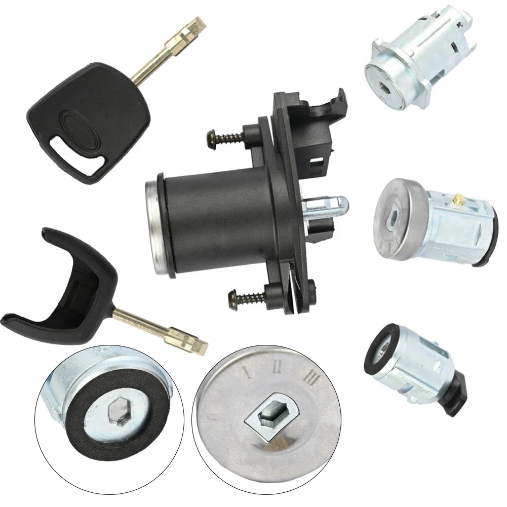 Ignition Lock Cylinder Kit for Ford For Fiesta V 2001 2008 with Door Lock and Trunk Lid Lock Including Two Keys OEM 1479660