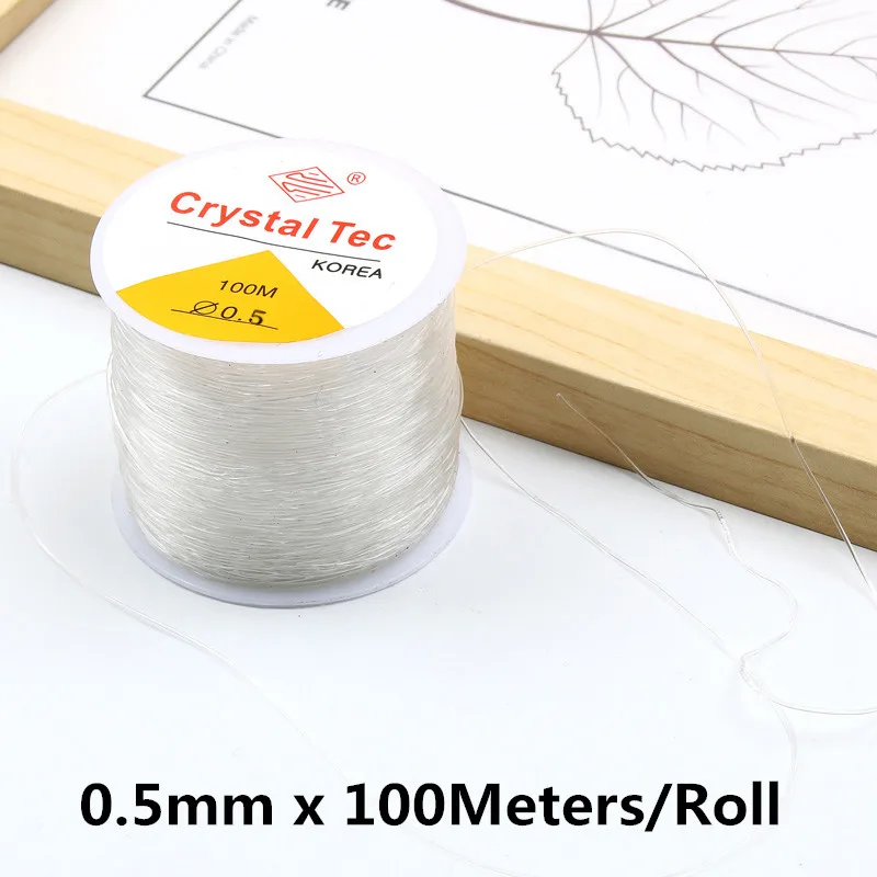 60M Strong Elastic Beading Cord for Jewellery Making