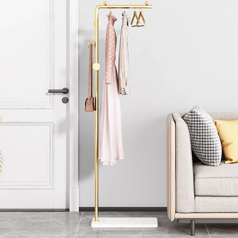 Balcony Metal Clothes Rack Boutique Minimalist Floor Golden Clothes Hanger Bedroom Garment Burro Ropa Perchero Hallway Furniture