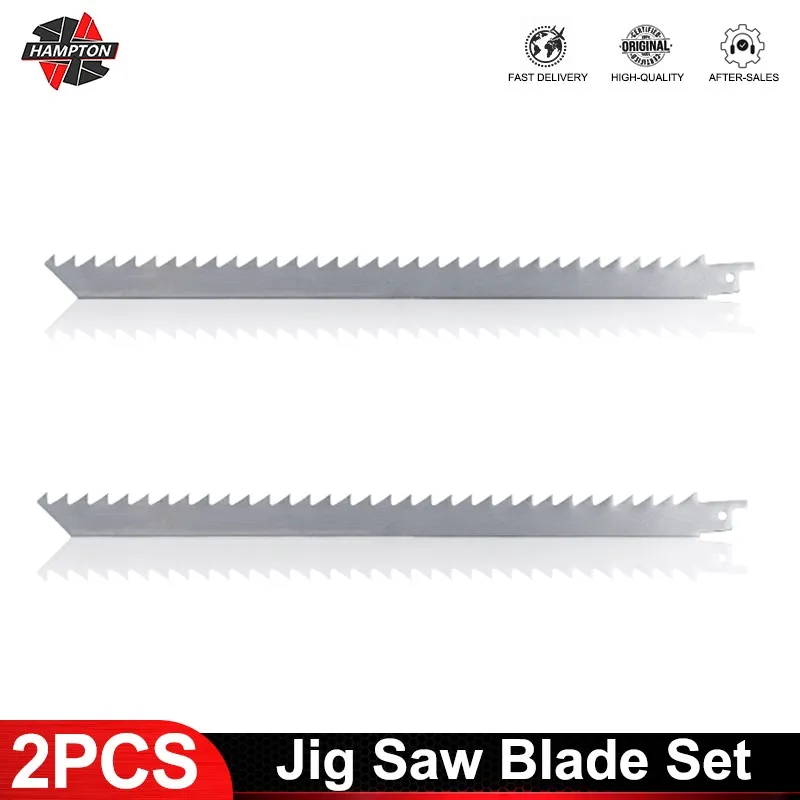 

HAMPTON Jig Saw Blade 2pcs Thickness 1.5mm for Cutting Frozen Meat Bone Stainless Steel Reciprocating Saw Blade