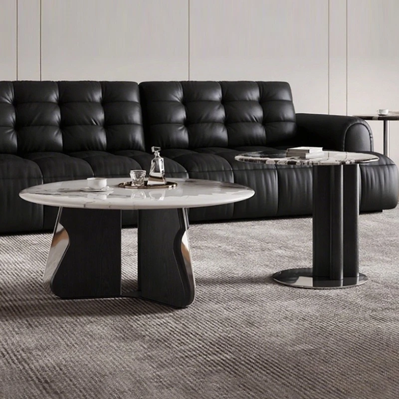 

Итальянский минималистичный набор круглых журнальных столиков, современный минималистичный журнальный столик из цельного дерева для гостиной, креативная мебель для дома FYCT