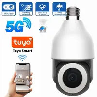 5G Wifi 4MP E27 Bulb Surveillance Camera Outdoor 4X Digital Zoom AI Human Detect Full Color Night Vision IP65 Waterproof