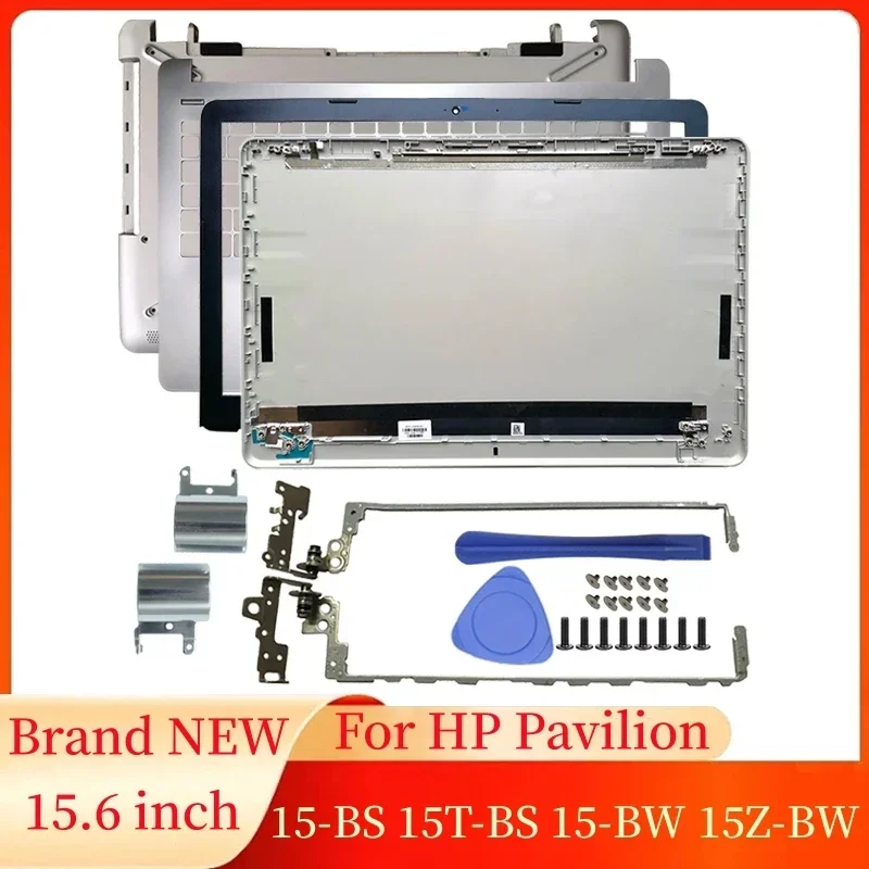 

Silver Laptops Case For HP 15-BS 15-BW Notebook Screen LCD Back Cover/Front Bezel/Hinges Cover/Palmrest/Bottom Accessorie