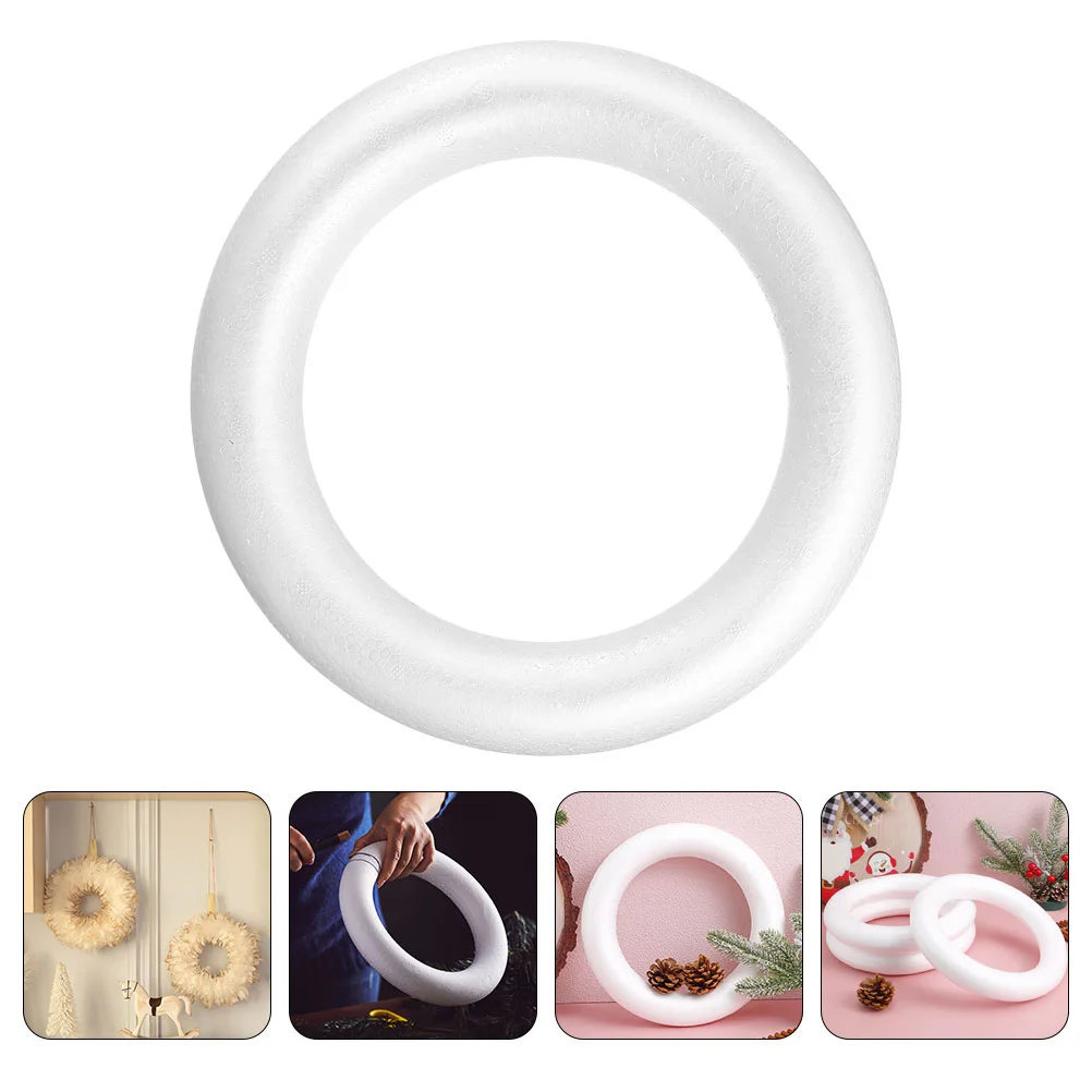 6 Pcs Foam Ring Round Stickers Circle DIY Model Decorate Foams Circles Decors Crafts Supplies for Novelty Child Wreath Frame