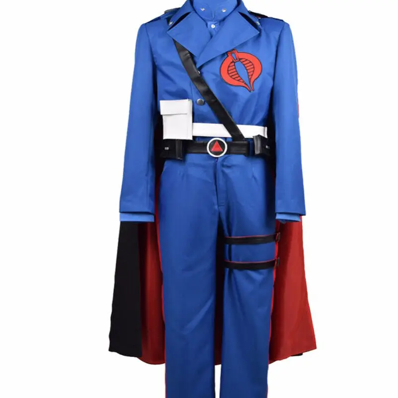 G.I. Joe Retaliation Cobra Commander Uniform Cosplay Costume Blue Men Suit