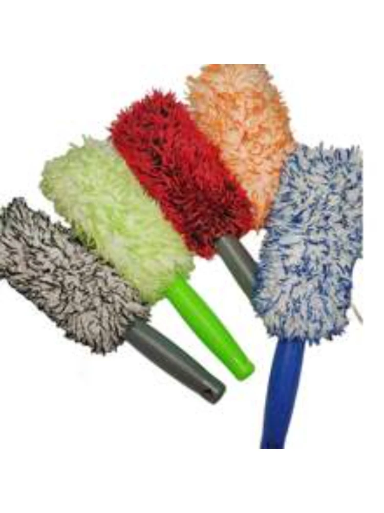 SEAMETAL brosse de nettoyage de jante de pneu de roue de voiture brosse de moyeu de roue de voiture en peluche Portable outil de lavage brosse de dépoussiérage de soin de détail de voiture