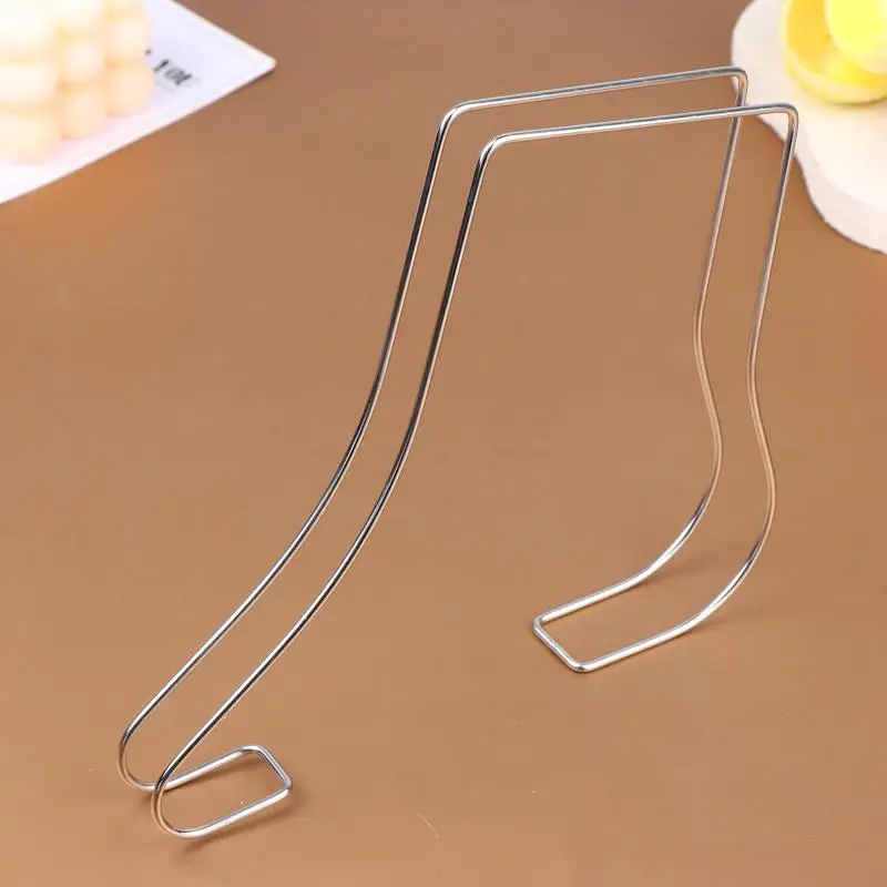 Stainless Steel Heel Shoe Stretcher Display Stand Rack Elegant Wire Shoe Holder For Retail Store Home Shoe Collection