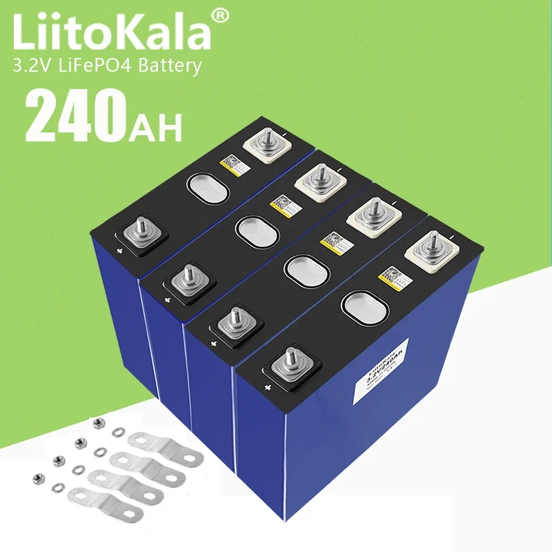 1-32pcs LiitoKala 3.2V240Ah Lifepo4 battery High power diy 12V 24V 240Ah Electric car RV golf cart Solar Yacht LiFePO4 battery