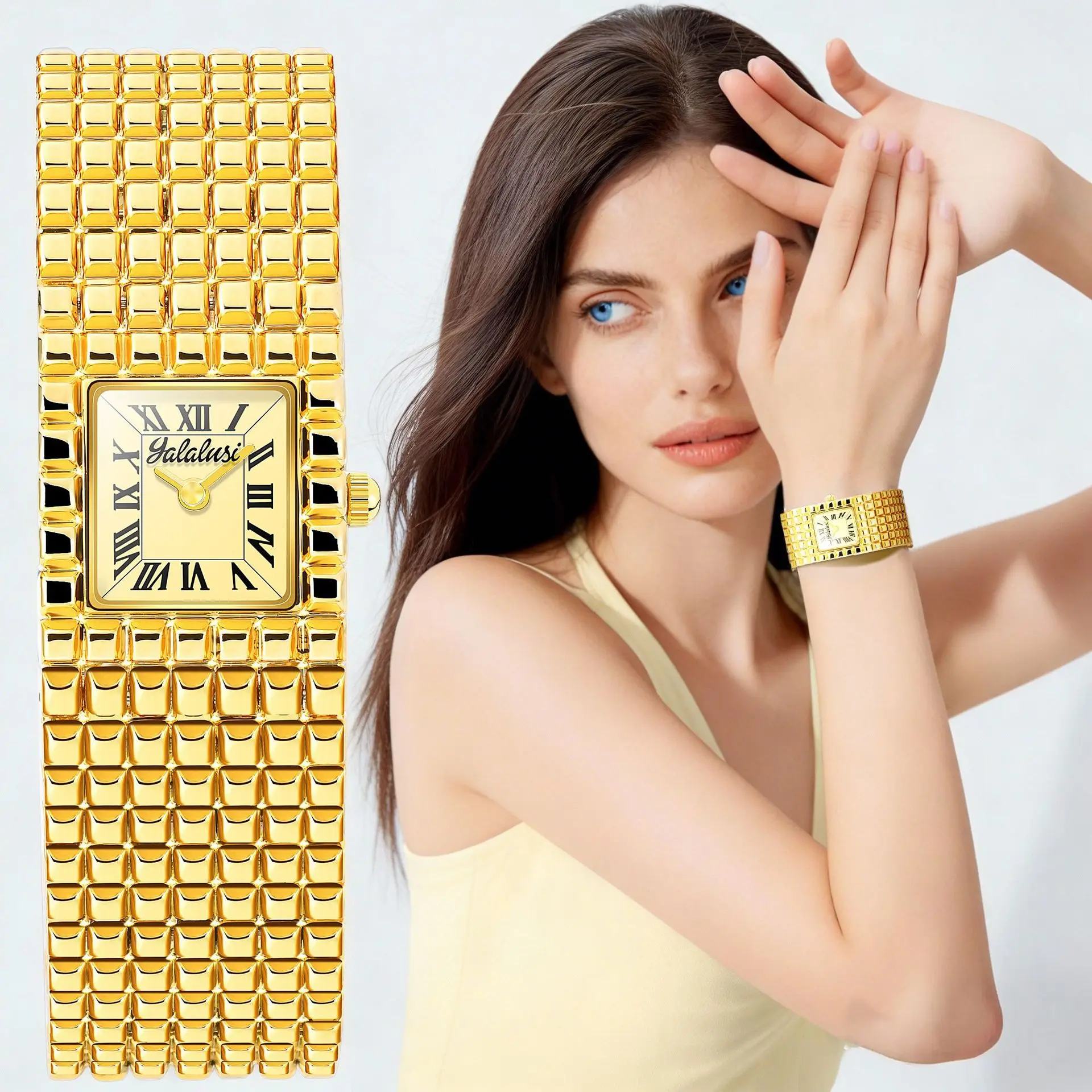 Yalalusi vintage style, niche, minimalist women's watch, European women's watch, small gold watch, women's quartz watch