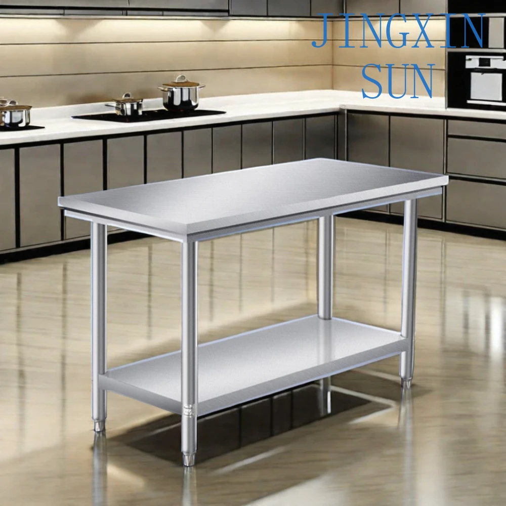 Factory direct sales custom modern stainless steel kitchen workbench commercial restaurant workbench